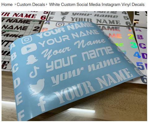 Custom Social Media Decals – Only at RealSh1ft.com